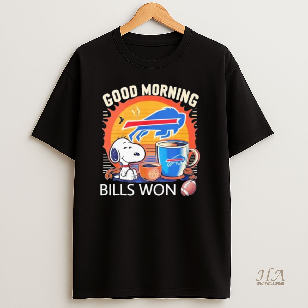 Official Snoopy Buffalo Bills Good Morning Bills Won Vintage T Shirt