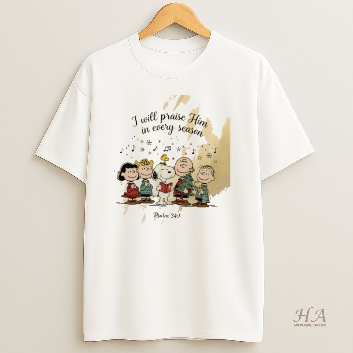 Official Snoopy And Friend I Will Praise Him In Every Season T Shirt