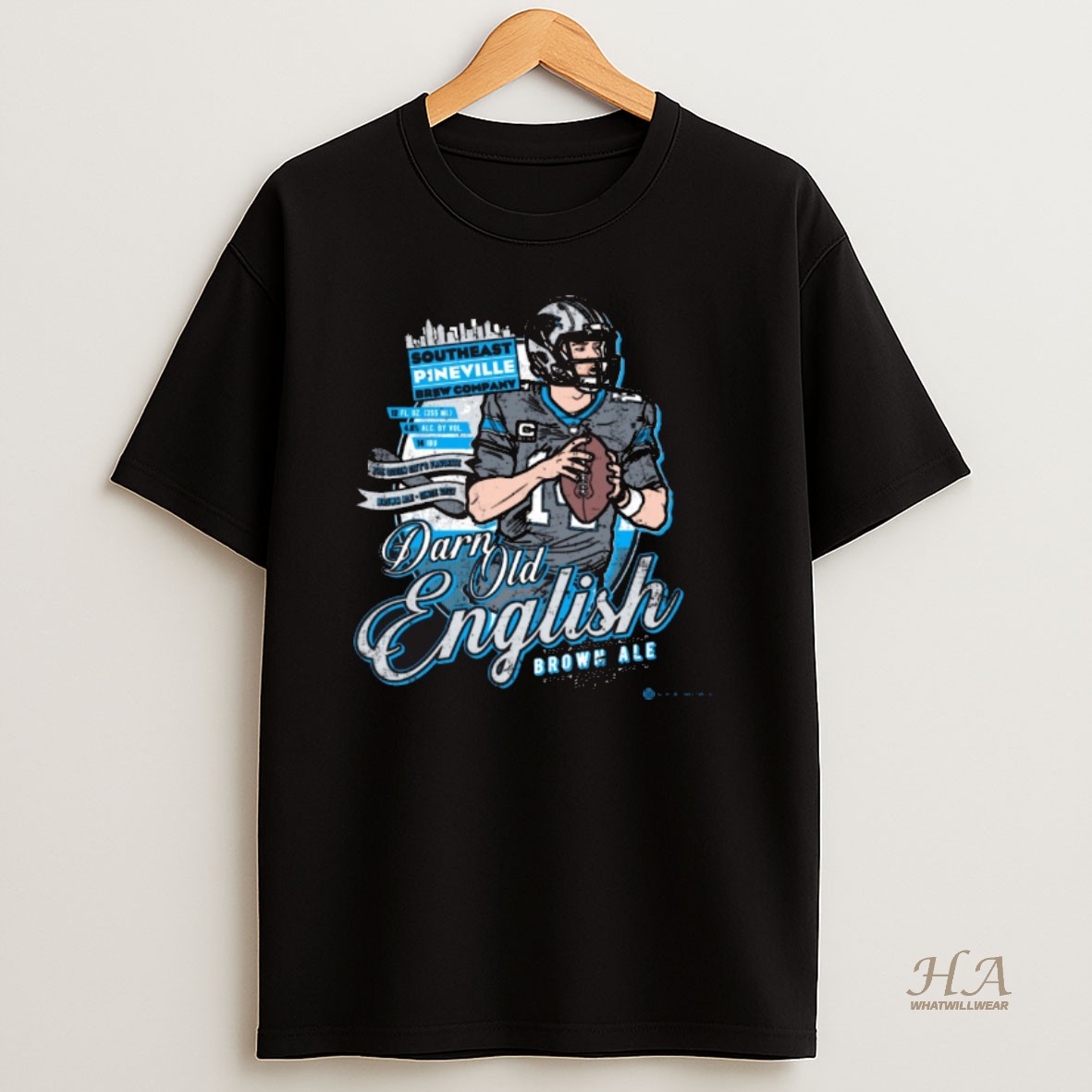 Official Southeast Pineville Brew Company Darn Old English Brown Ale Panthers 2025 T Shirt