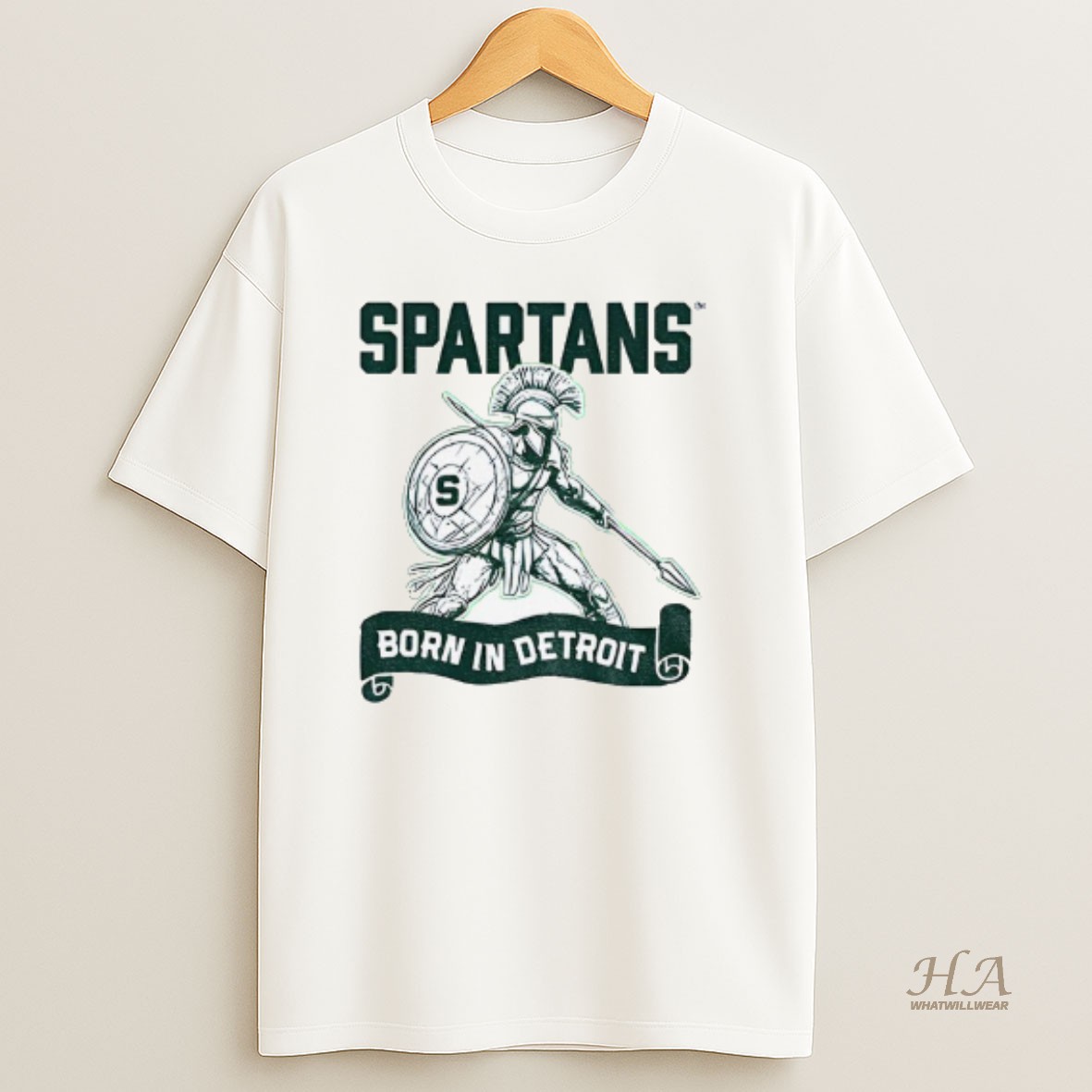 Official Spartans Born In Detroit T Shirt
