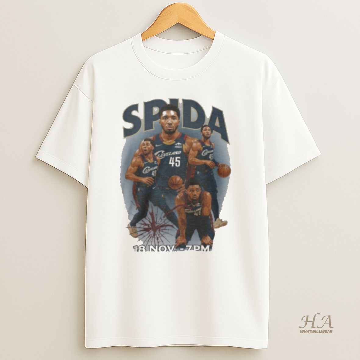 Official Spida Donovan Mitchell Cleveland Cavaliers 18 November 2025 T Shirt