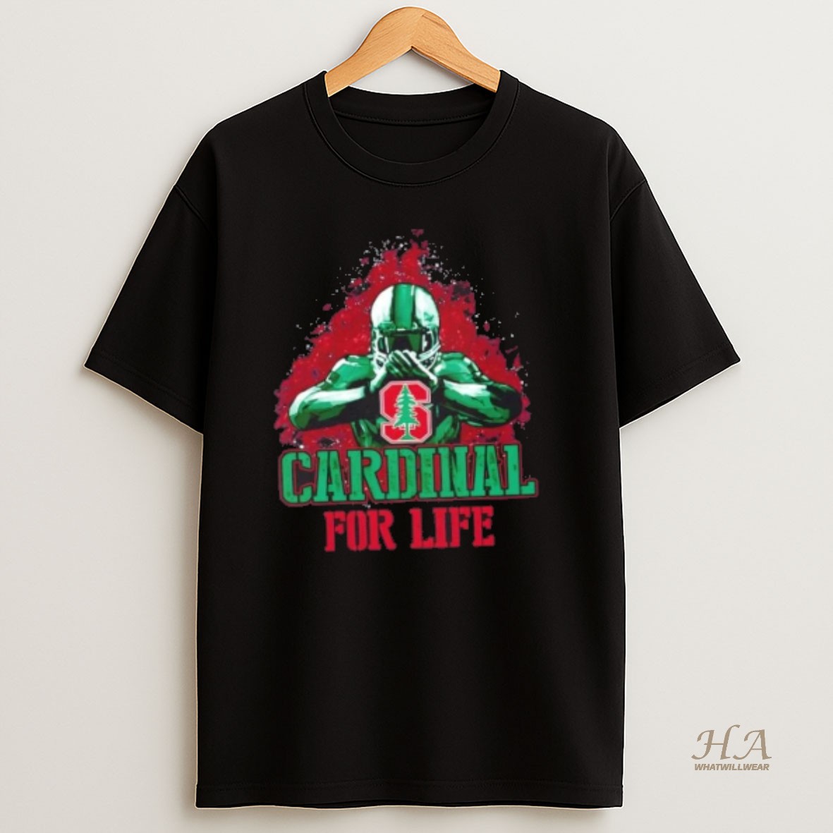 Official Stanford Cardinal Football For Life T Shirt