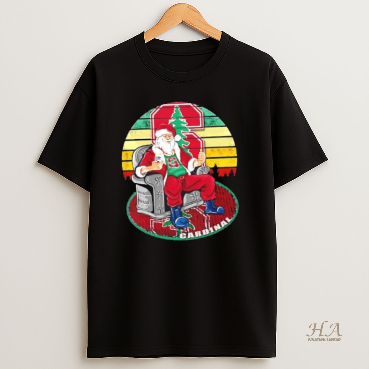 Official Stanford Cardinal X Santa Claus Christmas Vintage Shirt