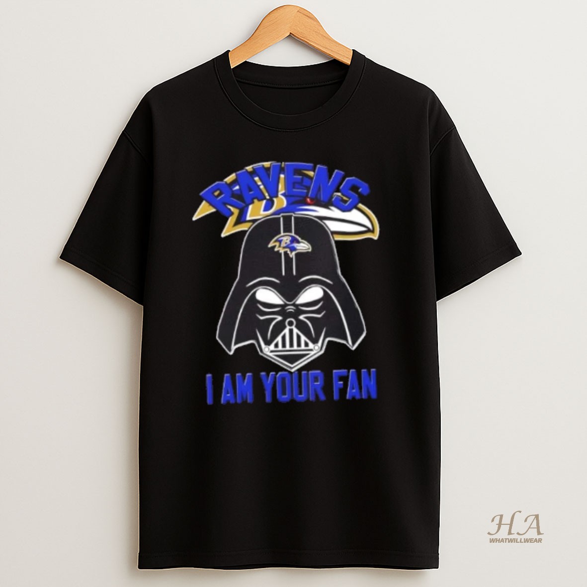 Official Star Wars Darth Vader I Am Baltimore Ravens Fan T Shirt