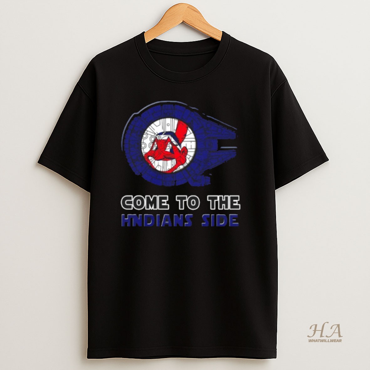 Official Star Wars Come To The Cleveland Indians Side T Shirt