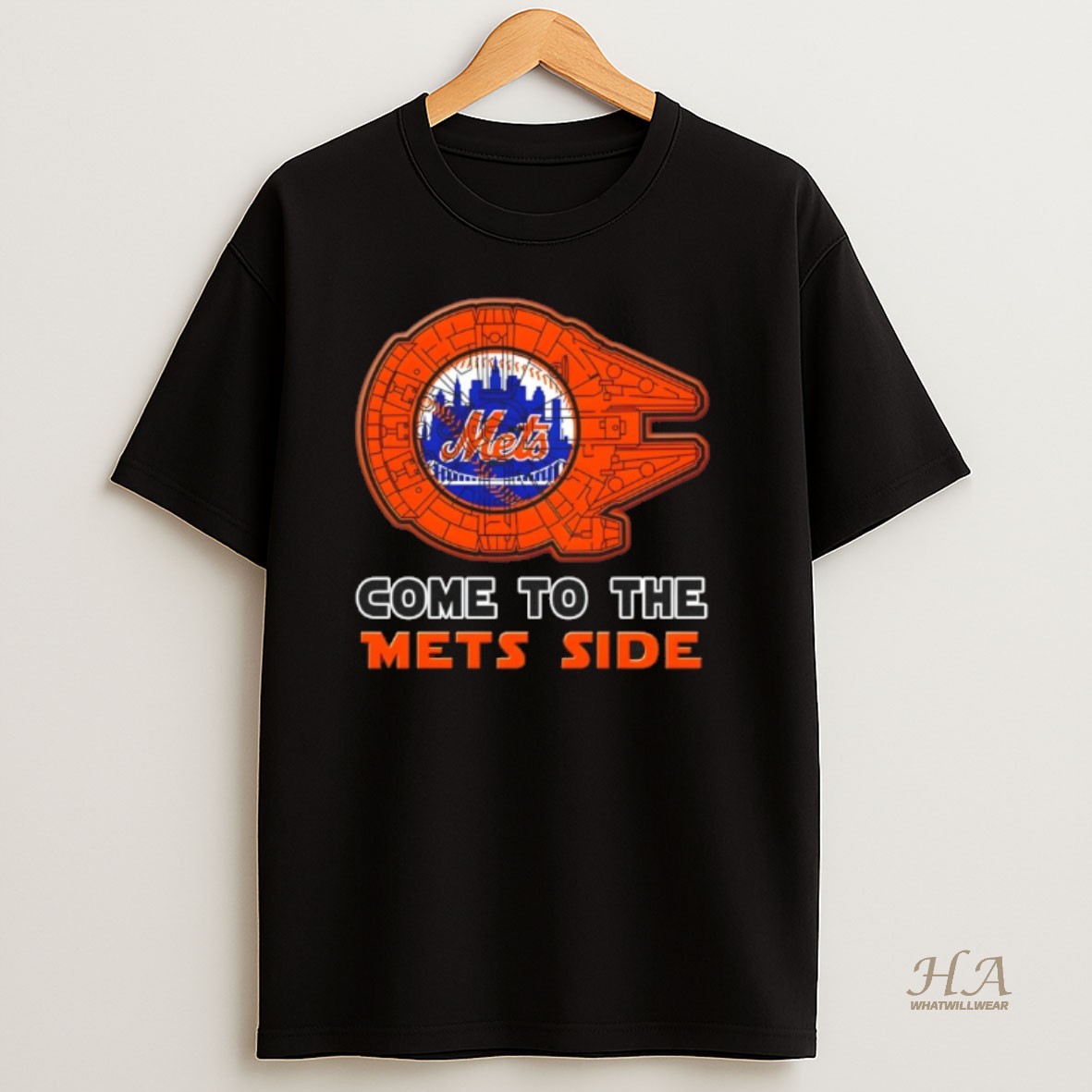 Official Star Wars Come To The New York Mets Side T Shirt