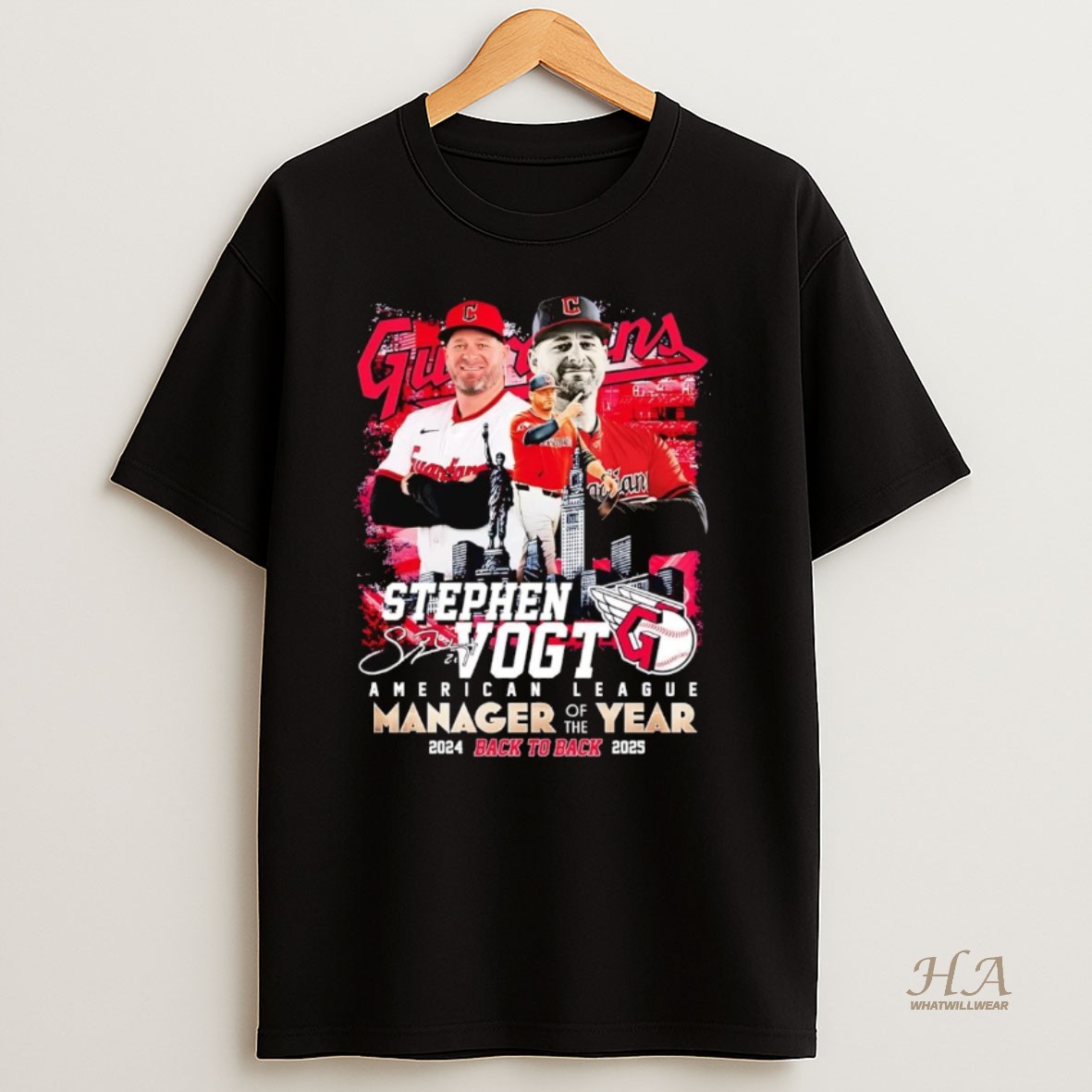 Official Stephen Vogt 2025 Al Manager Of The Year Signature T Shirt