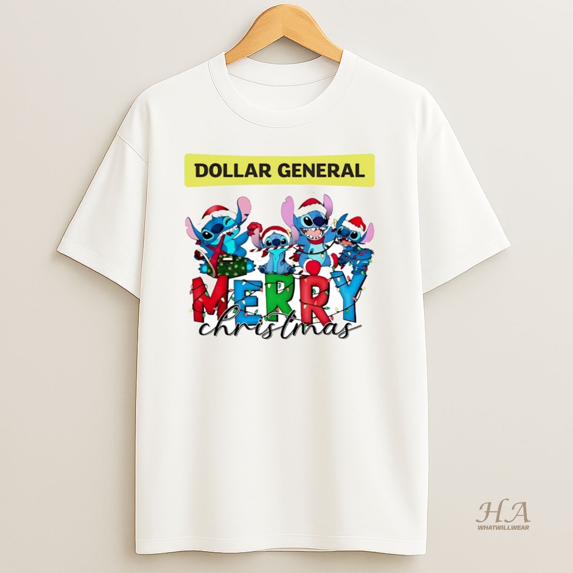 Official Stitch Dollar General Merry Christmas T Shirt