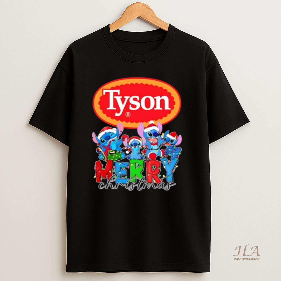 Official Stitch Merry Christmas X Tyson Foods Inc T Shirt