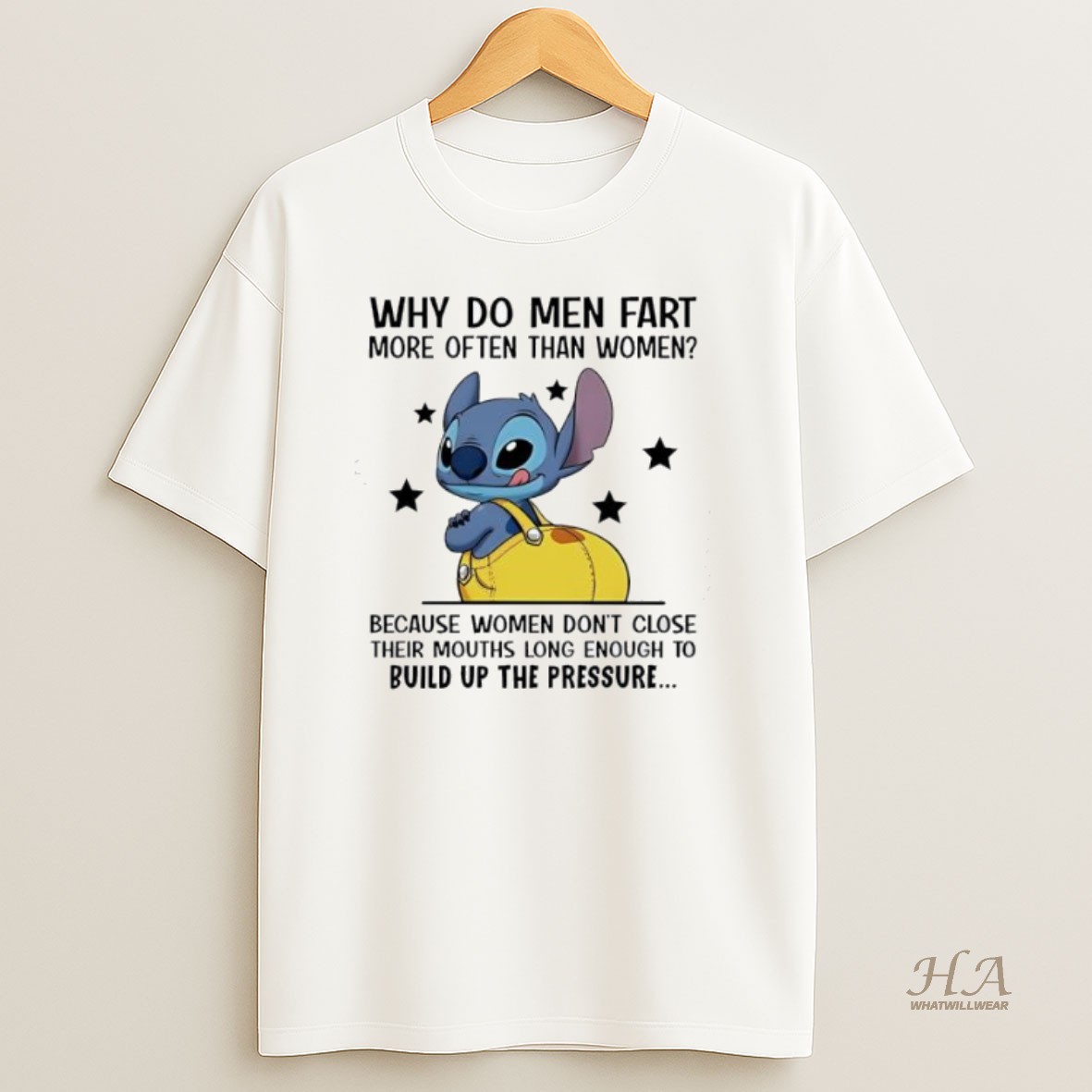 Official Stitch Why Do Men Fart More Often Than Women T Shirt
