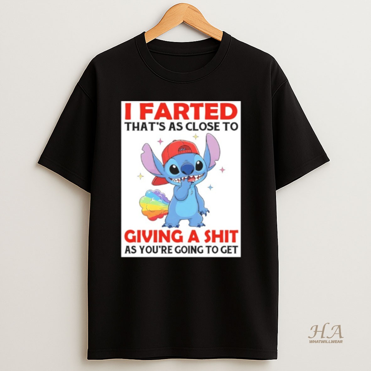 Official Stitch Funny I Farted Thats As Close To Giving A Shit As Youre Going To Get T Shirt