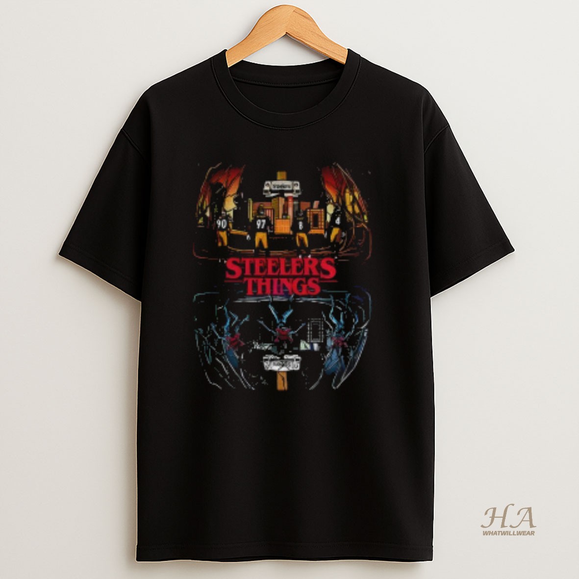 Official Stranger Things X Pittsburgh Steelers Nfl Football 2025 Happy Halloween Nfl Vintage T Shirt