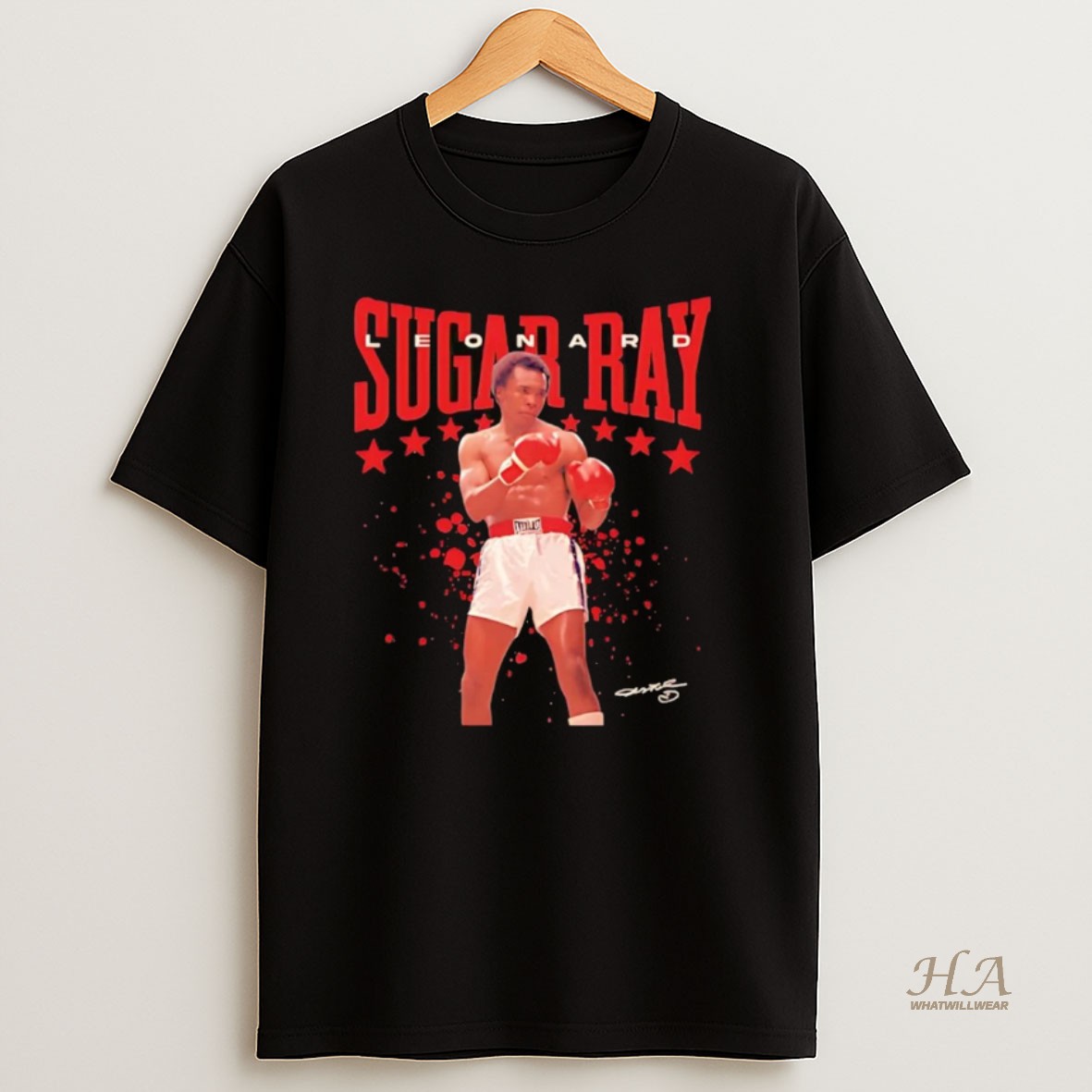Official Sugar Ray Leonard Boxing Portrait T Shirt