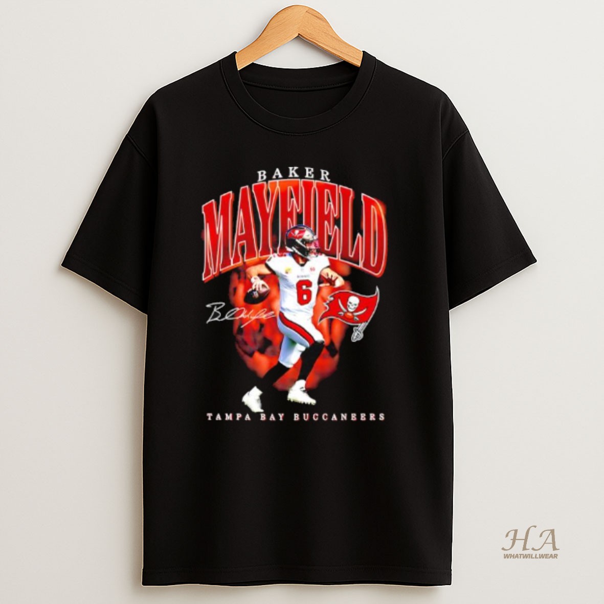 Official Tampa Bay Buccaneers Baker Signature Player Hype T Shirt