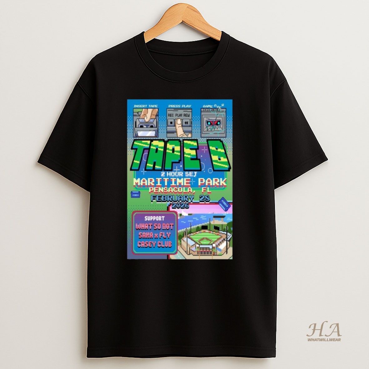 Official Tape B At Maritime Park In Pensacola Fl On February 18 2026 Tour T Shirt