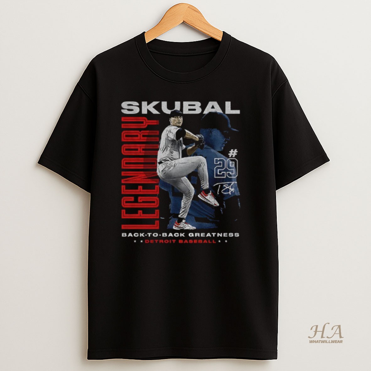 Official Tarik Skubal Detroit Tigers Baseball Mlb Back To Back Greatness 29 Signature T Shirt