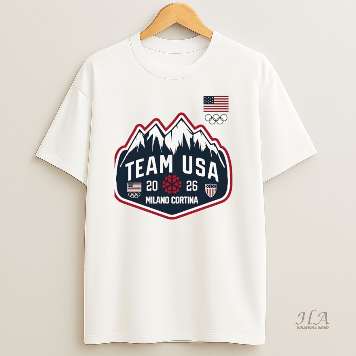 Official Team Usa Mountain Milano Cortina 2026 T Shirt
