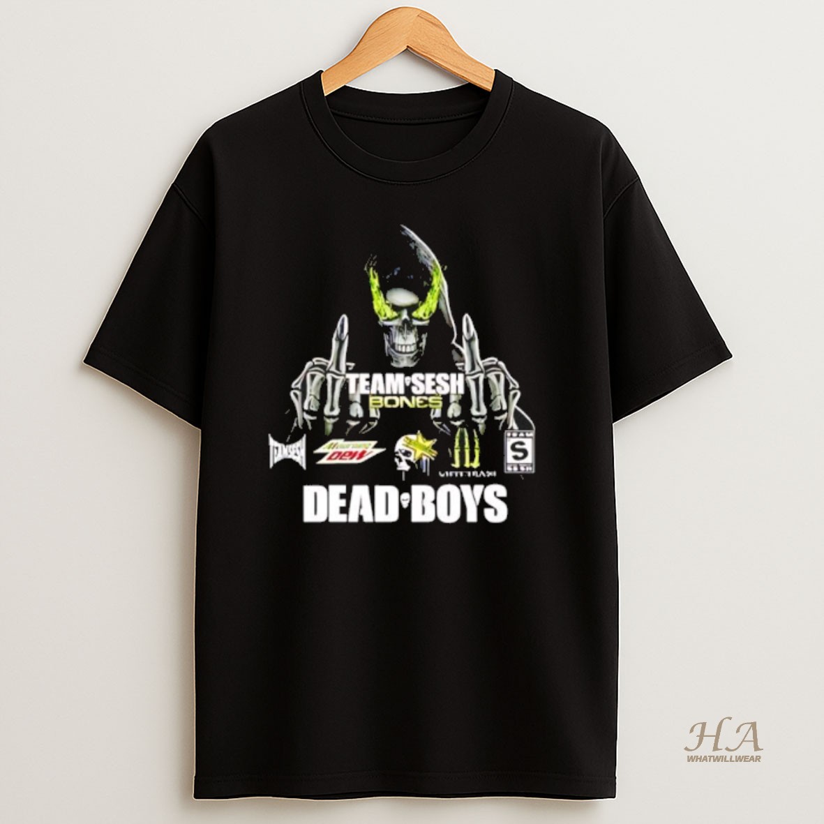 Official Teamsesh Bones North American Tour 2025 Black T Shirt