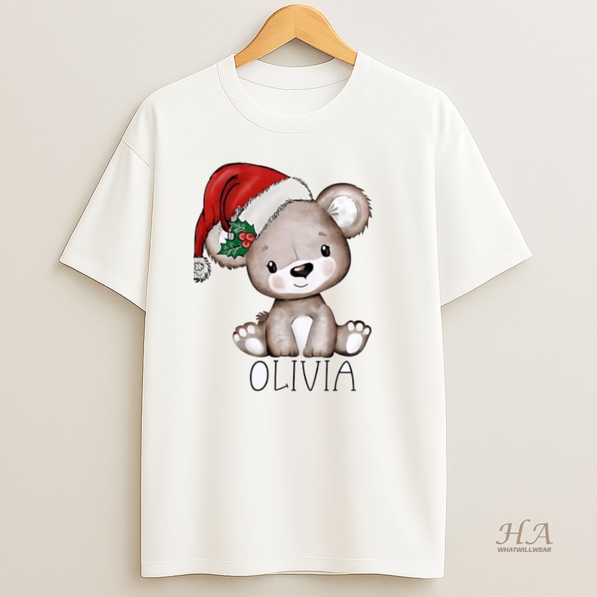 Official Teddy Bear Xmas Babys First Christmas Personalized Ornaments White T Shirt