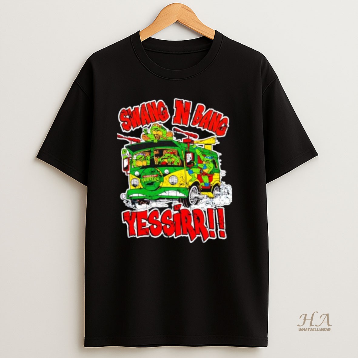 Official Teenage Mutant Ninja Turtles Swang N Bang Yessirr Graphic T Shirt