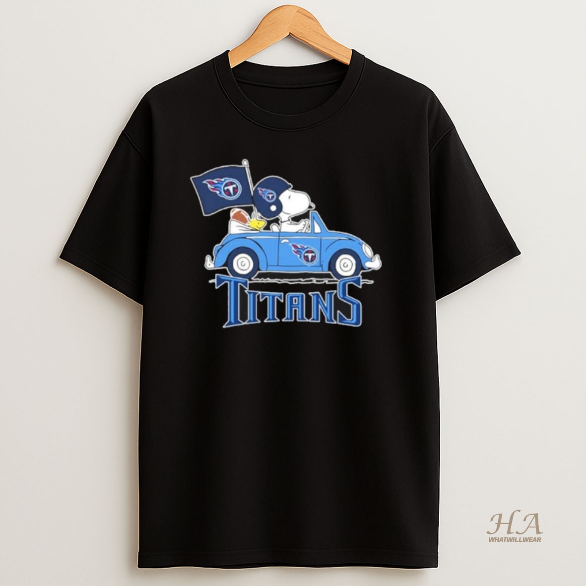 Official Tennessee Titans Football X Snoopy Drive Car T Shirt