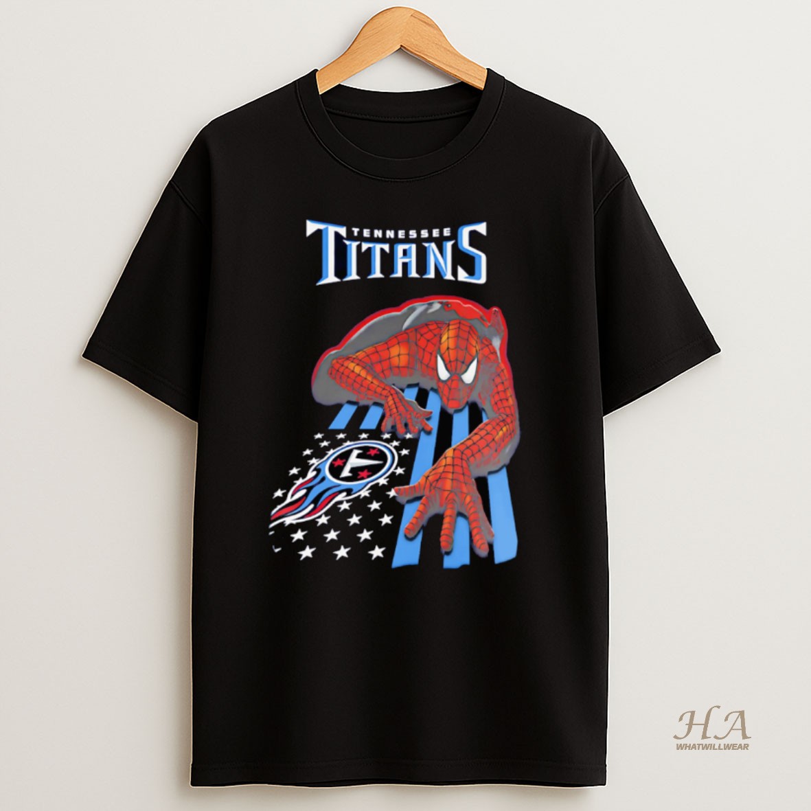 Official Tennessee Titans Spiderman America Flag Shirt