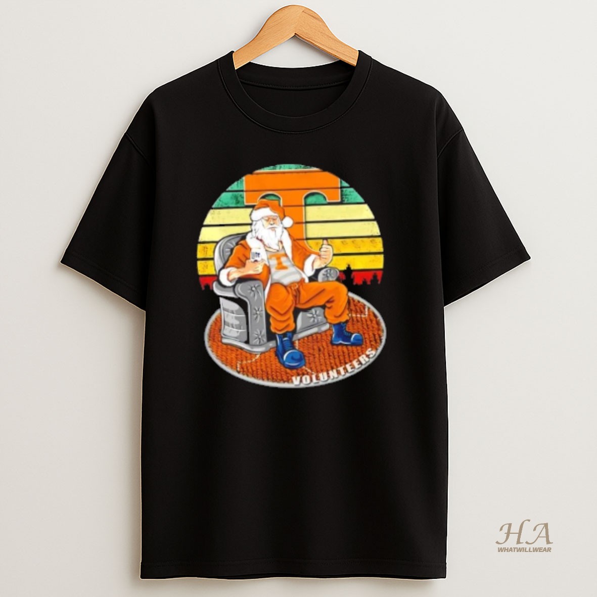 Official Tennessee Volunteers X Santa Claus Christmas Vintage Shirt