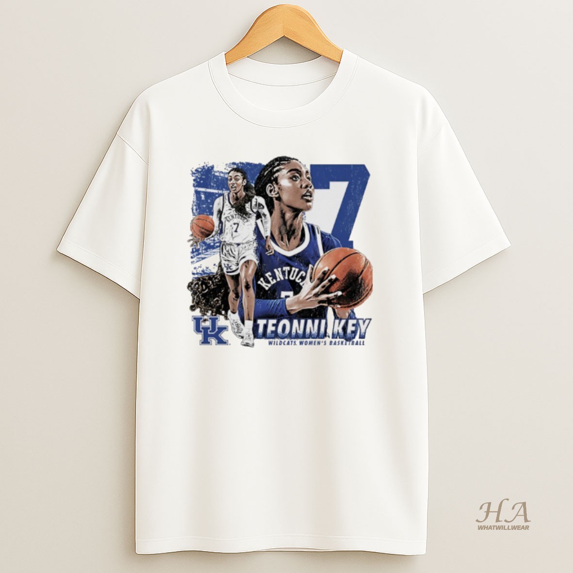 Official Teonni Key 7 Kentucky Wildcats Volleyball Player Graphic T Shirt