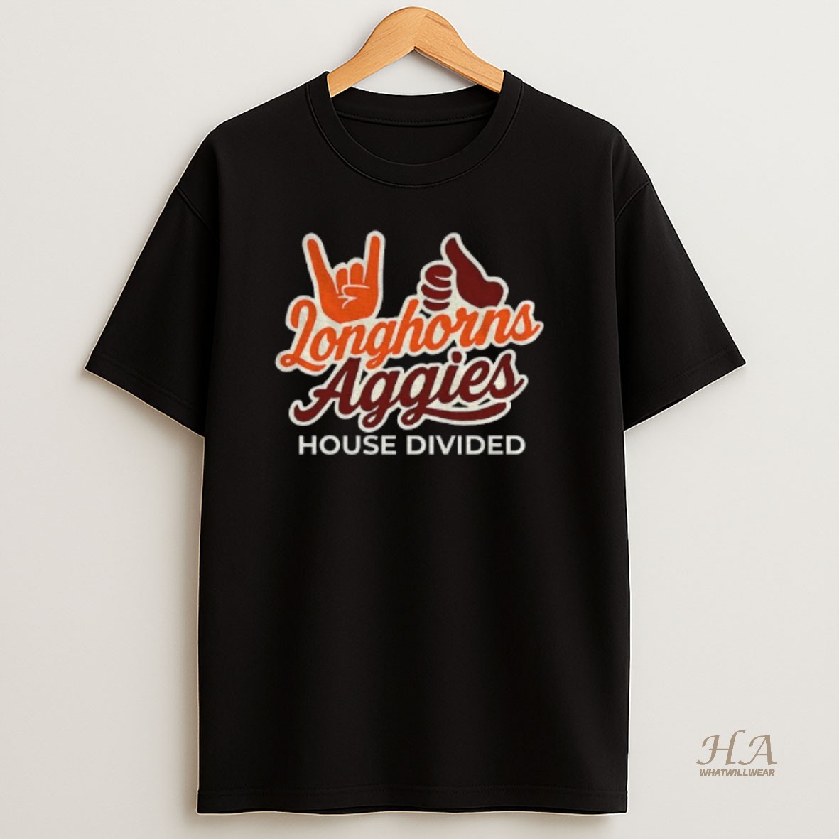 Official Texas Longhorns Vs Texas Am Aggies House Divided T Shirt
