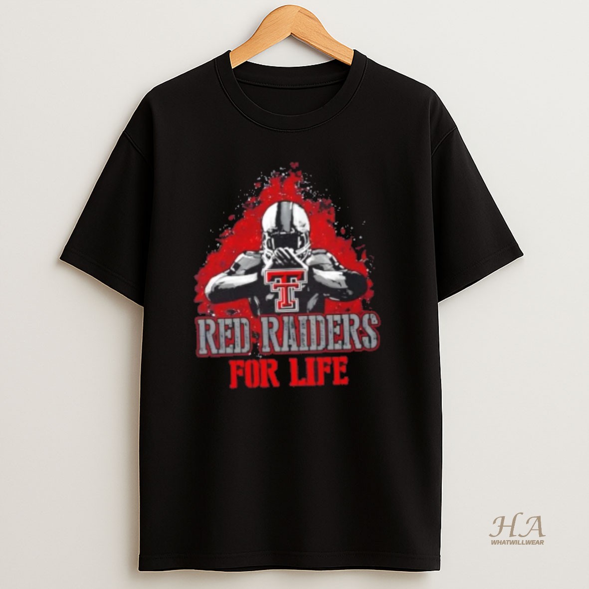 Official Texas Tech Red Raiders Football For Life T Shirt