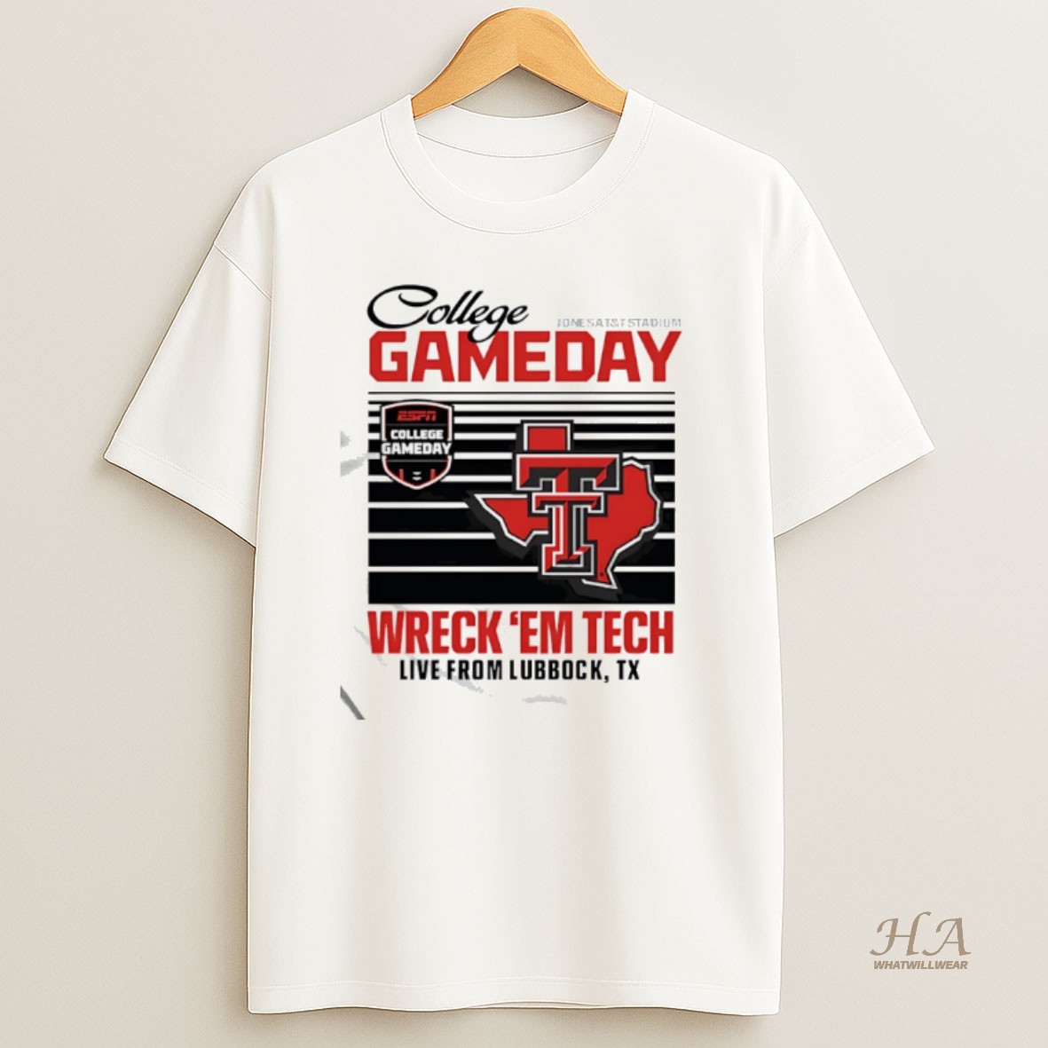Official Texas Tech University Espn College Gameday Wreckem Tech T Shirt