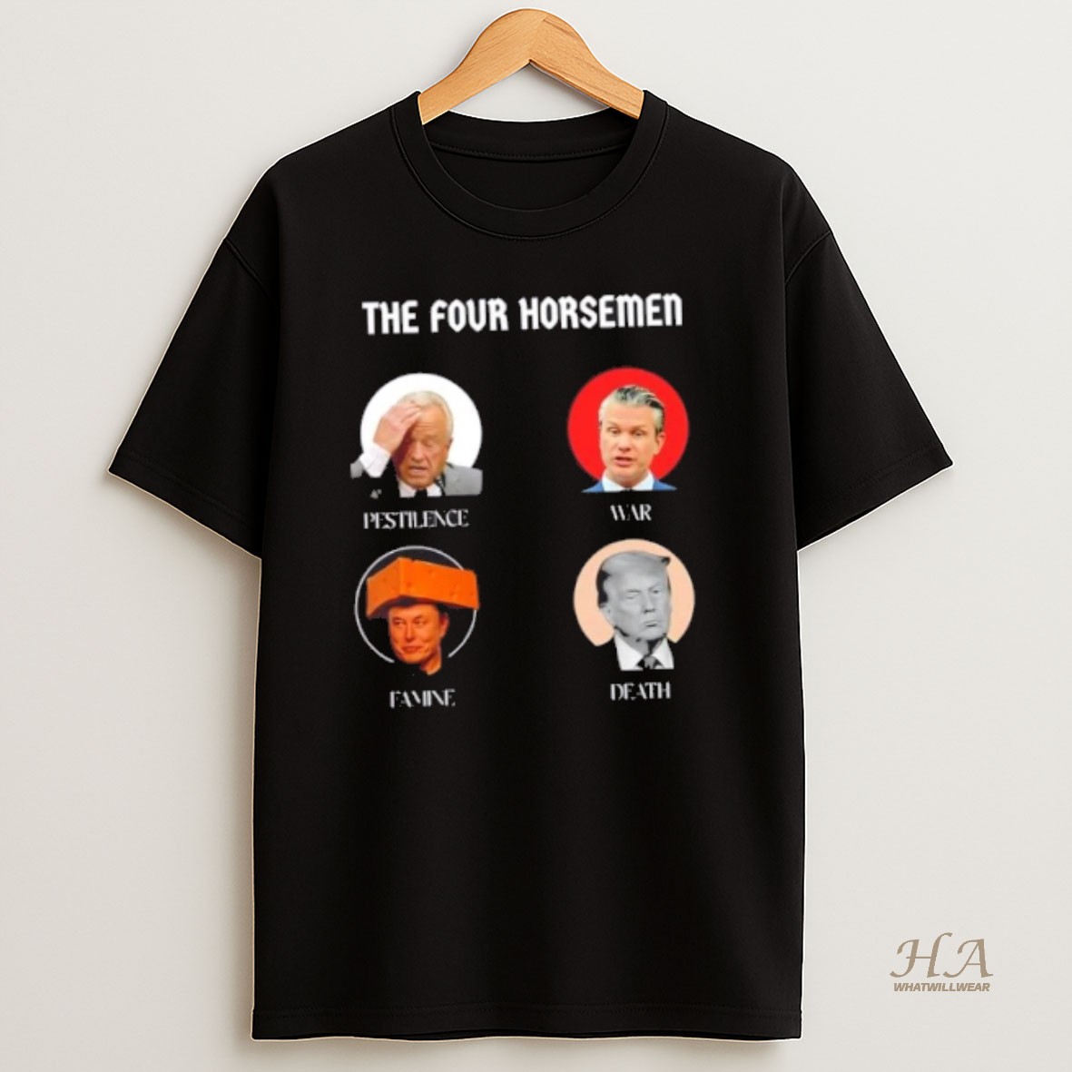 Official The 4 Horsemen Elon Musk Famine Trump Death T Shirt
