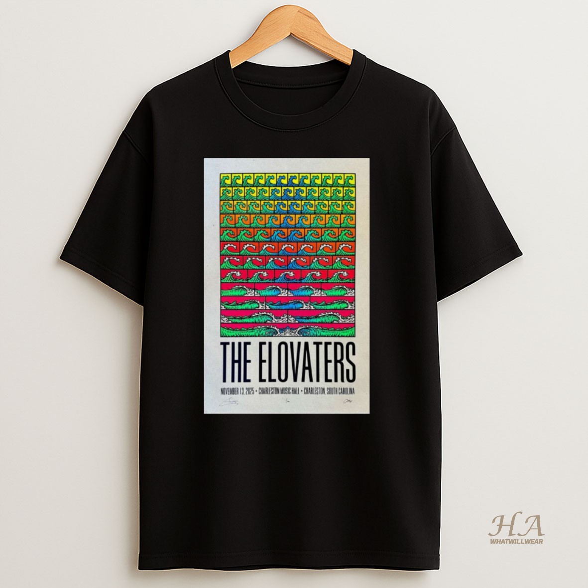 Official The Elovaters Charleston Music Hall Charleston South Carolina November 13 2025 Signed T Shirt
