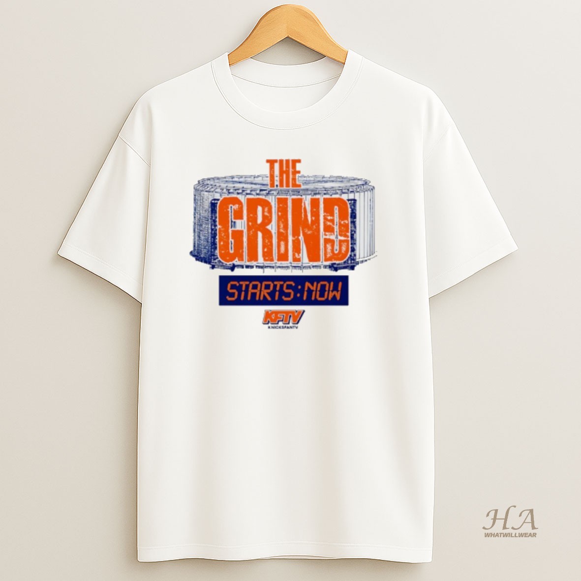Official The Grind Starts Now New York Knicks T Shirt