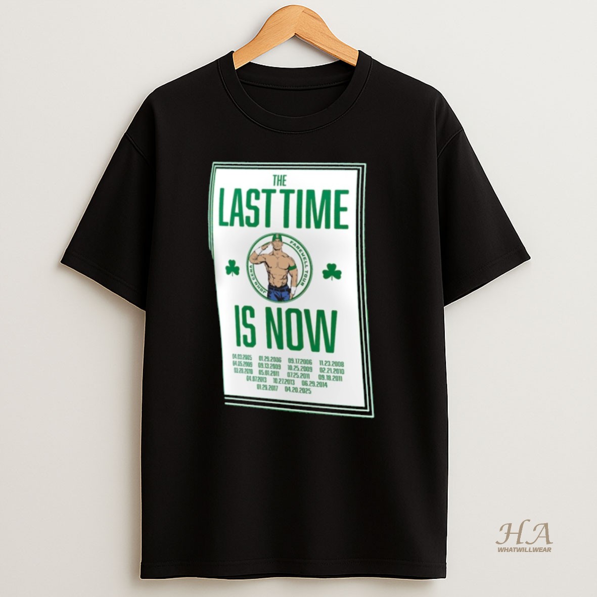 Official The Last Time Is Now John Cena Farewell Tour 2025 Boston Wwe Shirt