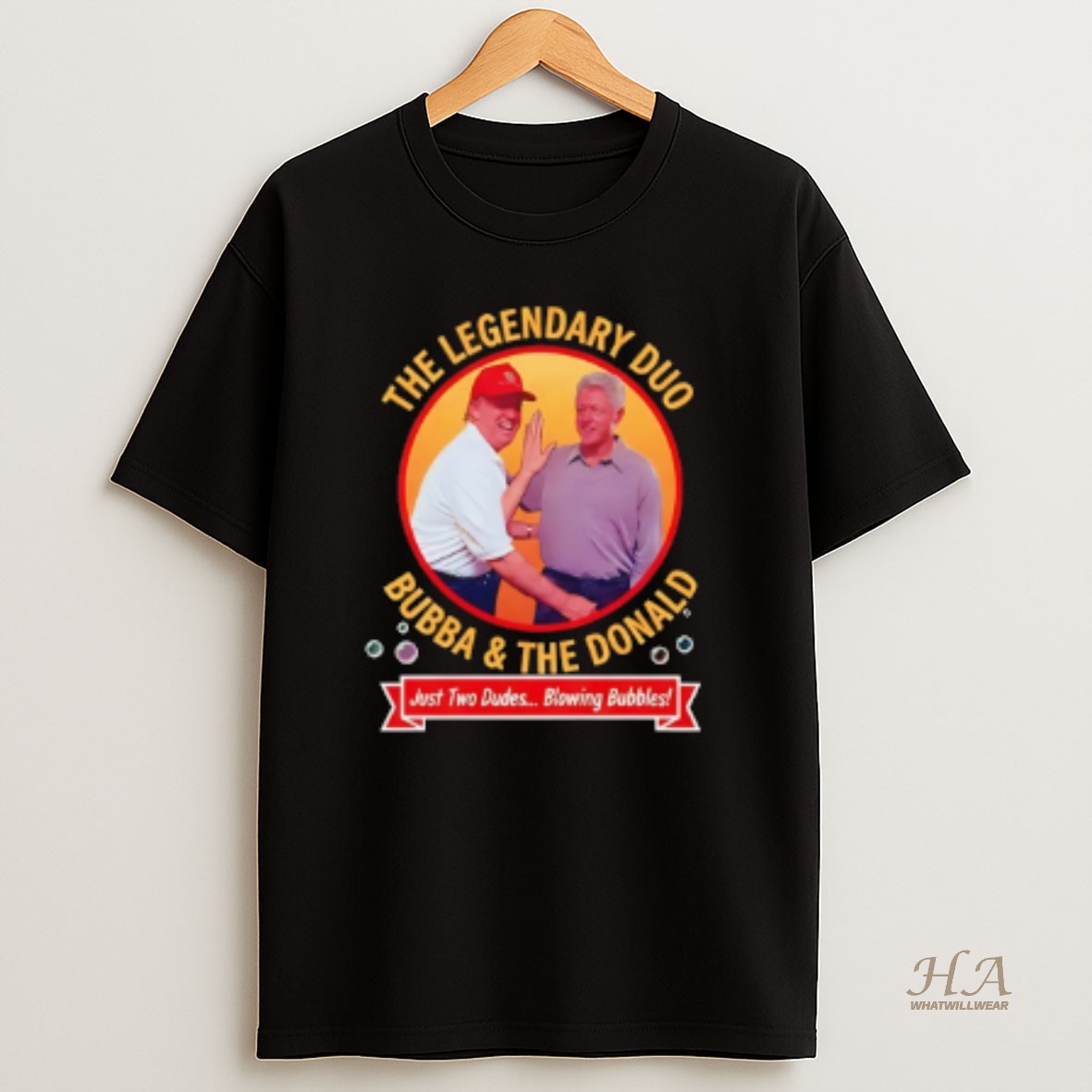 Official The Leagendary Dua Bubba And Trump Blowing Bubbles T Shirt