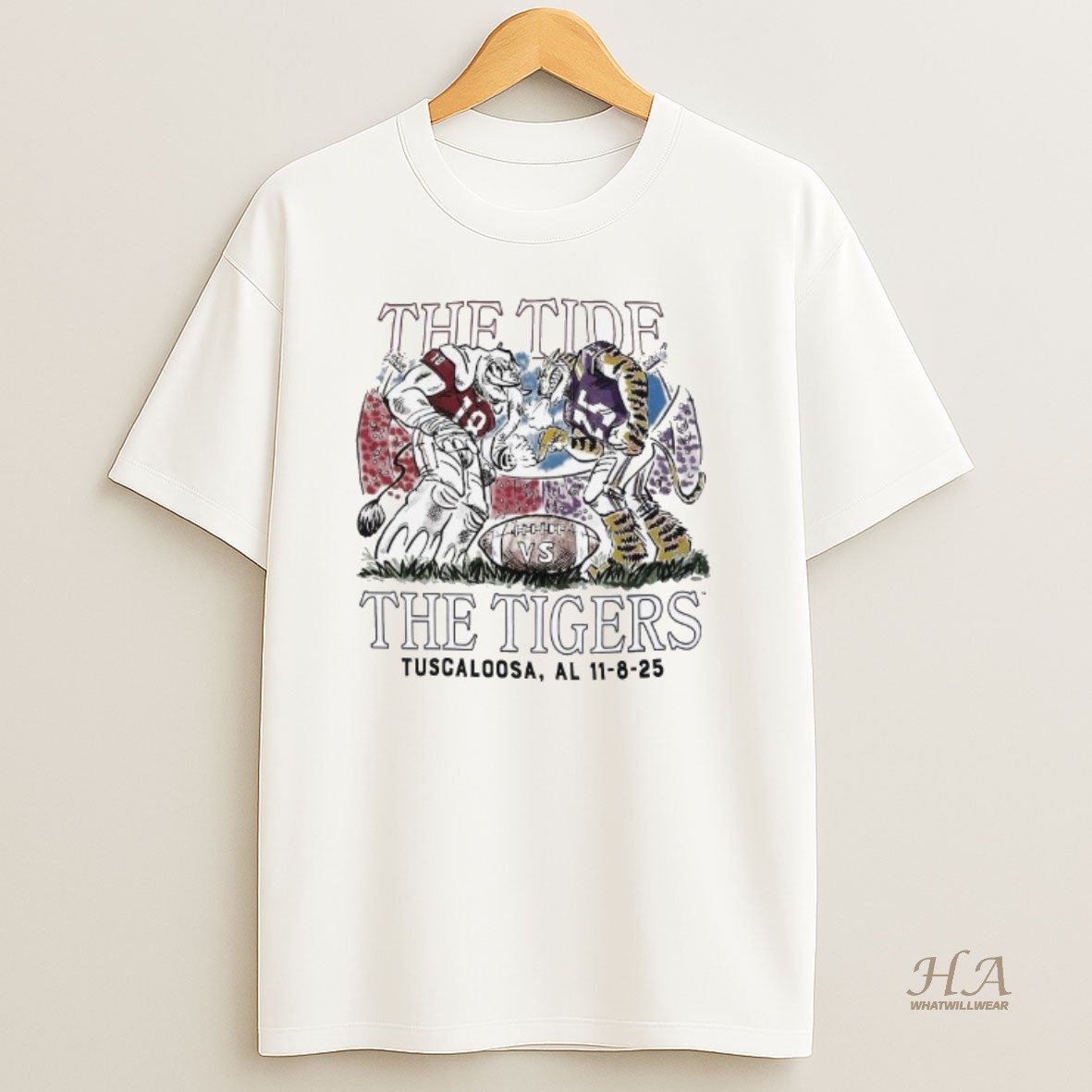 Official The Tide Vs The Tigers Tuscaloosa Al 11 8 25 Shirt