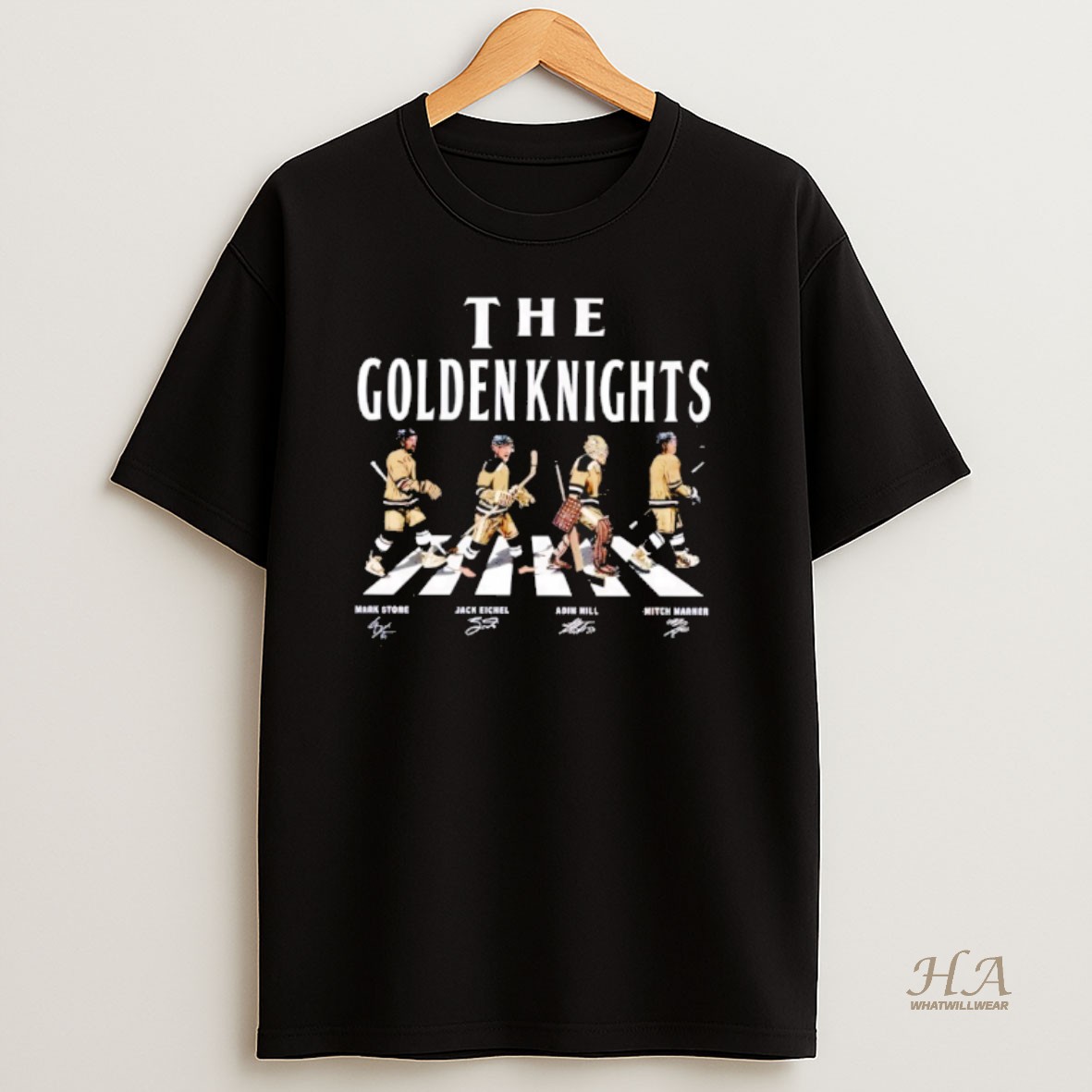 Official The Vegas Golden Knights Walking Road Signatures T Shirt