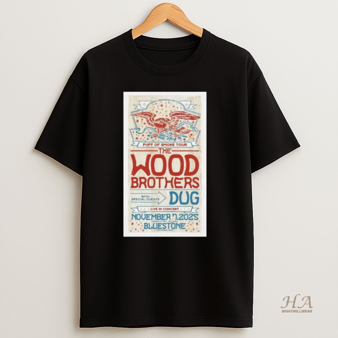 Official The Wood Brothers With Dug Bluestone Columbus Tour Nov 7 2025 Shirt