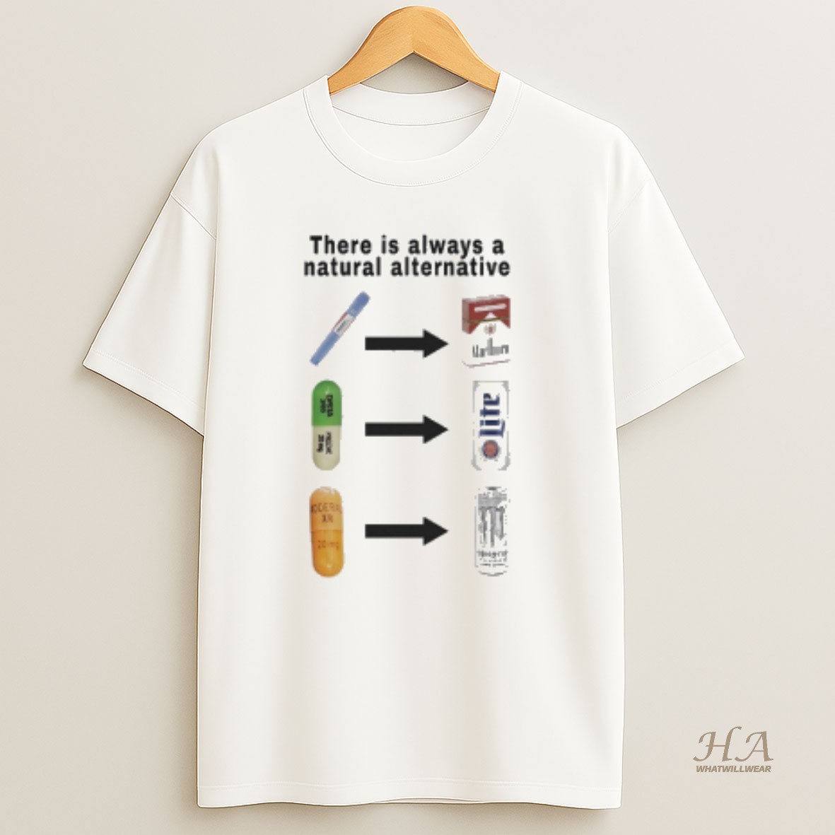 Official There Is Always A Natural Alternative Marlboro Miller Lite And Monster Energy T Shirt