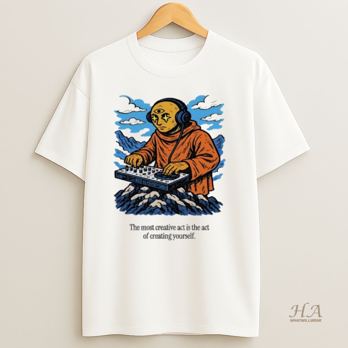 Official Third Eye Kingdom The Most Creative Act Is The Act Of Creating Youself T Shirt