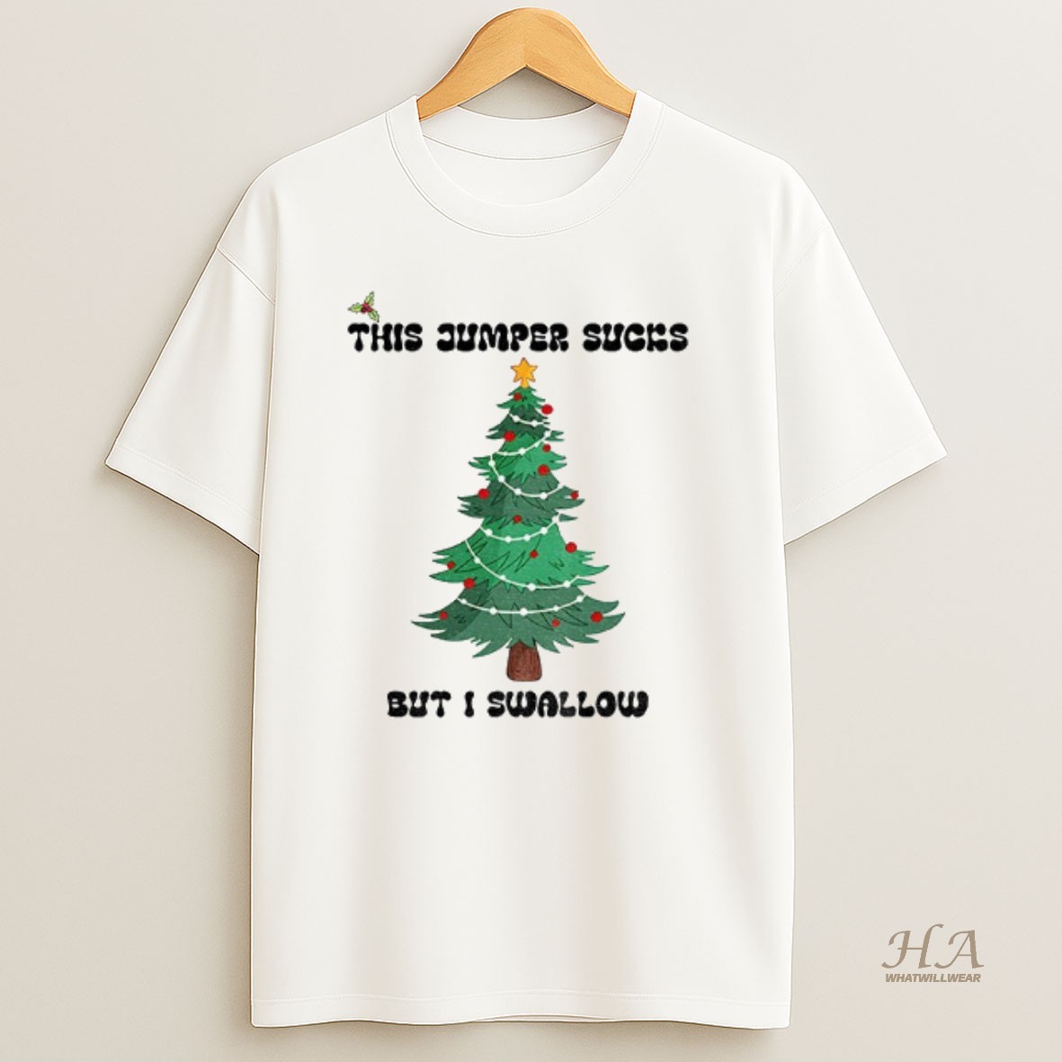 Official This Jumper Sucks But I Swallow Funny Christmas Jumper T Shirt