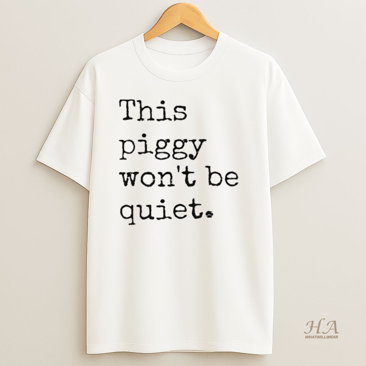 Official This Piggy Wont Be Quiet Trump Resist Quiet Piggy Political T Shirt