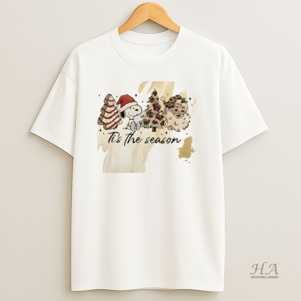 Official Tis The Season Snoopy Santa Christmas T Shirt