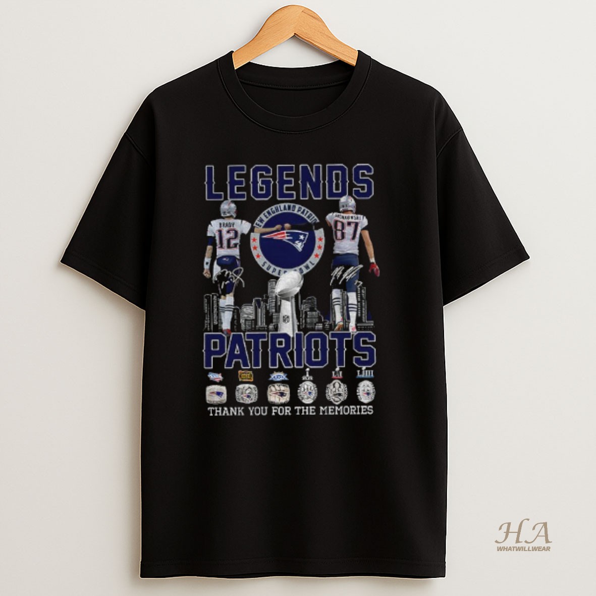 Official Tom Brady And Rob Gronkowski New England Patriots Nfl Legends Thank You For The Memories T Shirt