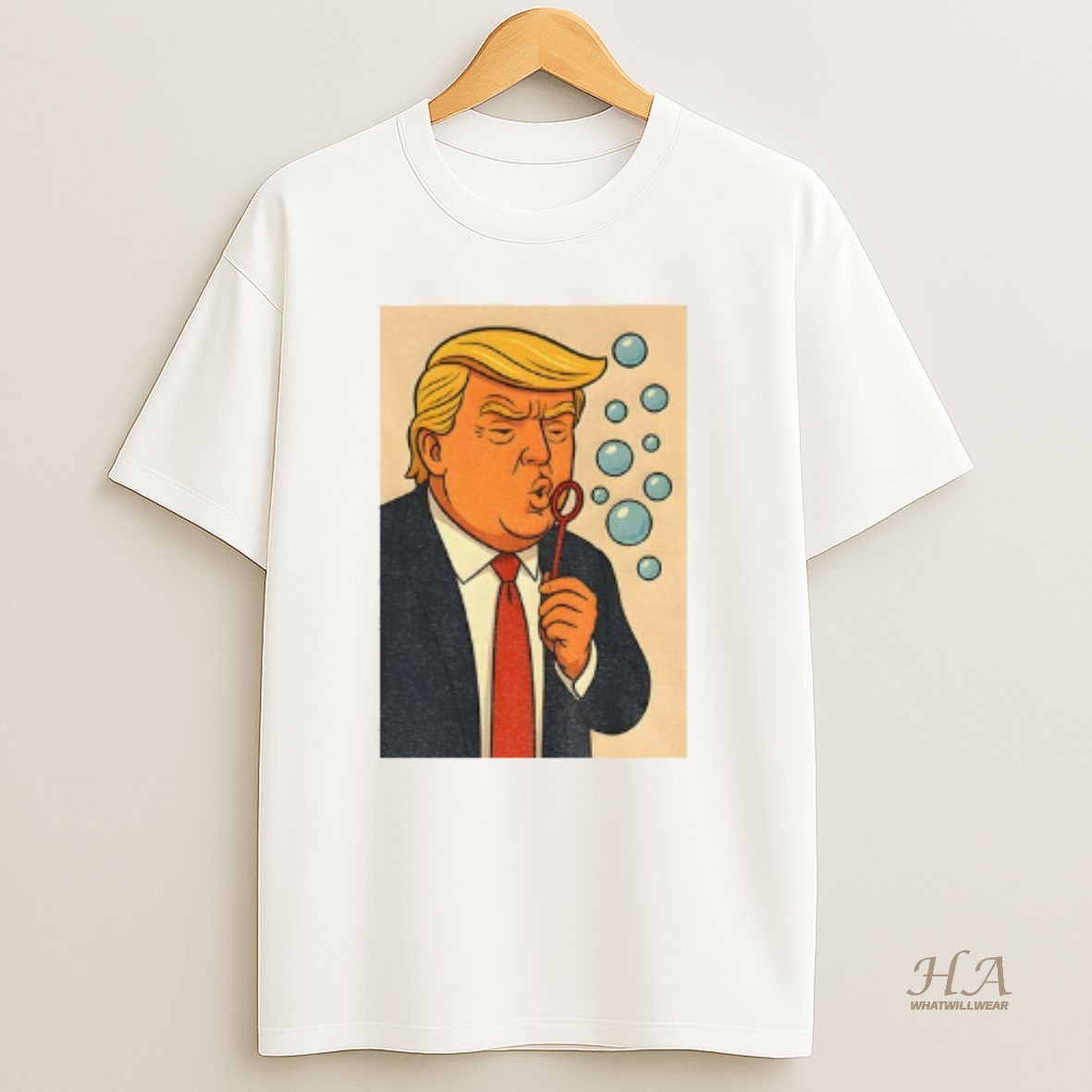 Official Trump Blowing Bubbles Bubba Bubble Wand T Shirt