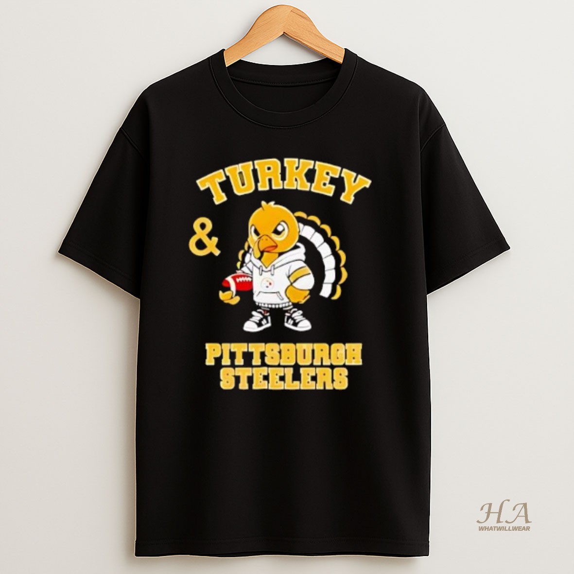 Official Turkey And Pittsburgh Steelers Football Nfl Happy Thanksgiving T Shirt