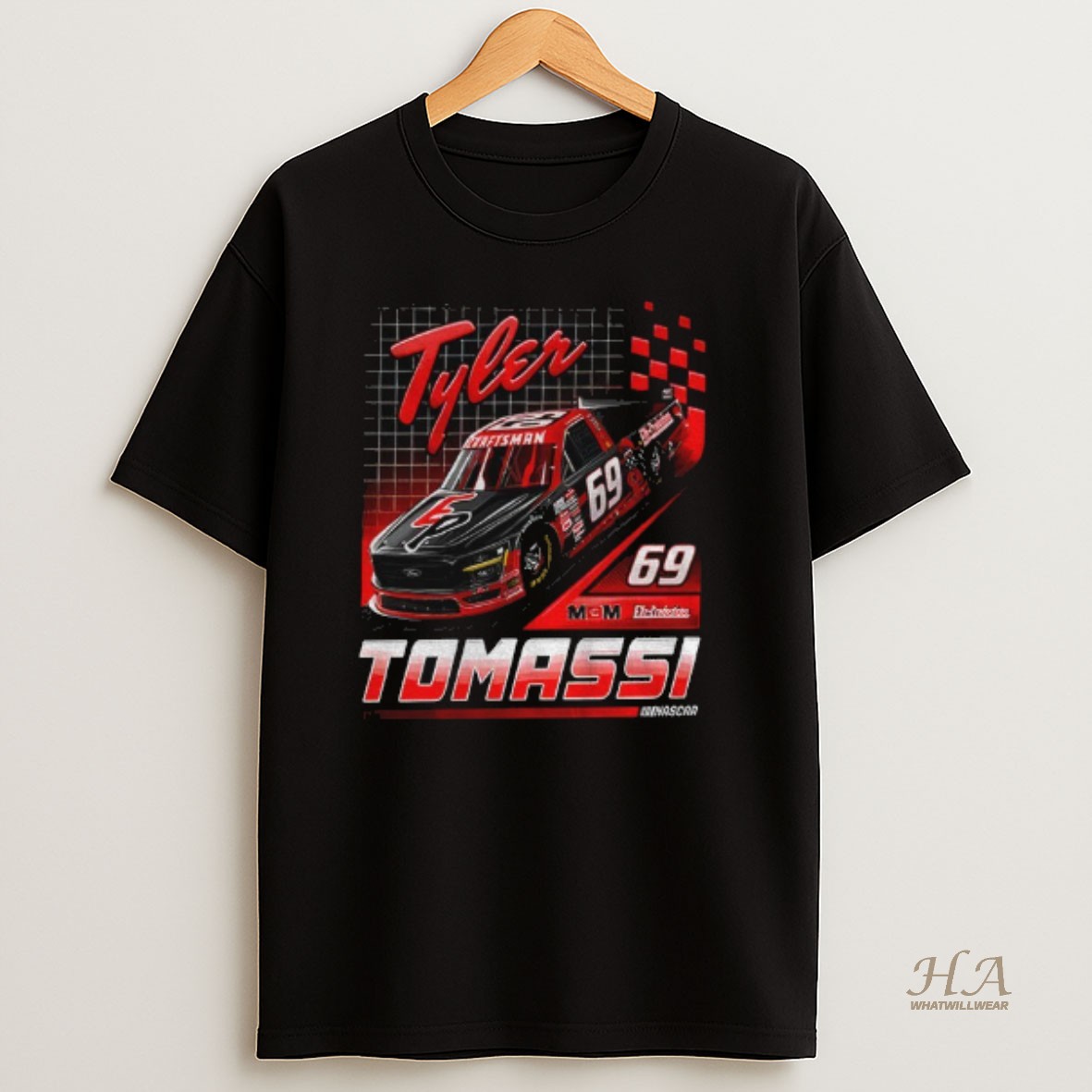Official Tyler Tomassi Racing 69 Nascar Craftsman Truck Series M13m T Shirt