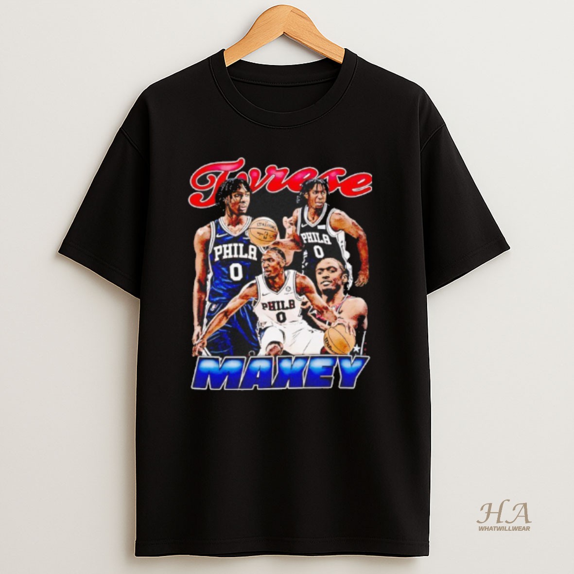 Official Tyrese Maxey Philadelphia 76ers Maxey Graphic T Shirt