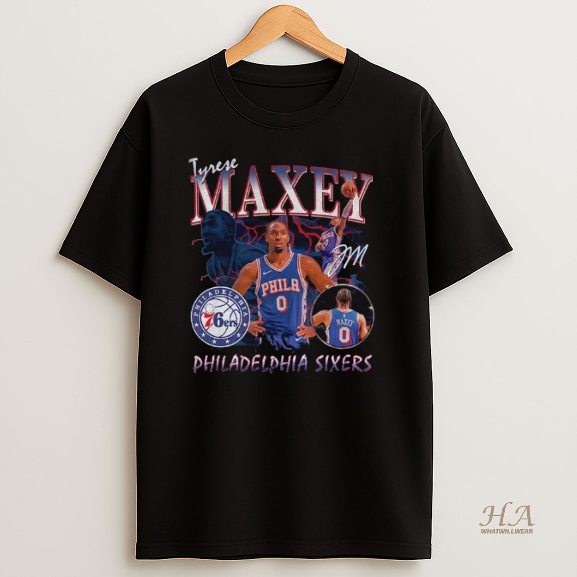Official Tyrese Maxey Philadelphia 76ers Player Legacy Basketball Nba 2025 Graphic T Shirt